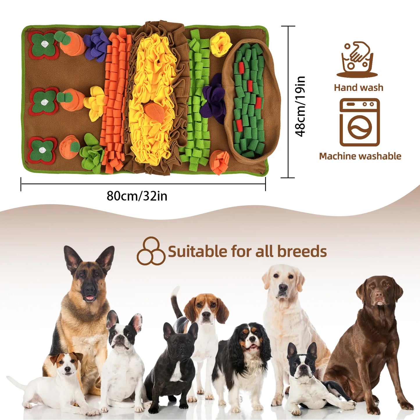Pet Dog Sniffing Pad Slow Food Training Indoor and Outdoor Activity Toy Soft Pole Wool Fleece to Relieve Stuffy Foraging Pads