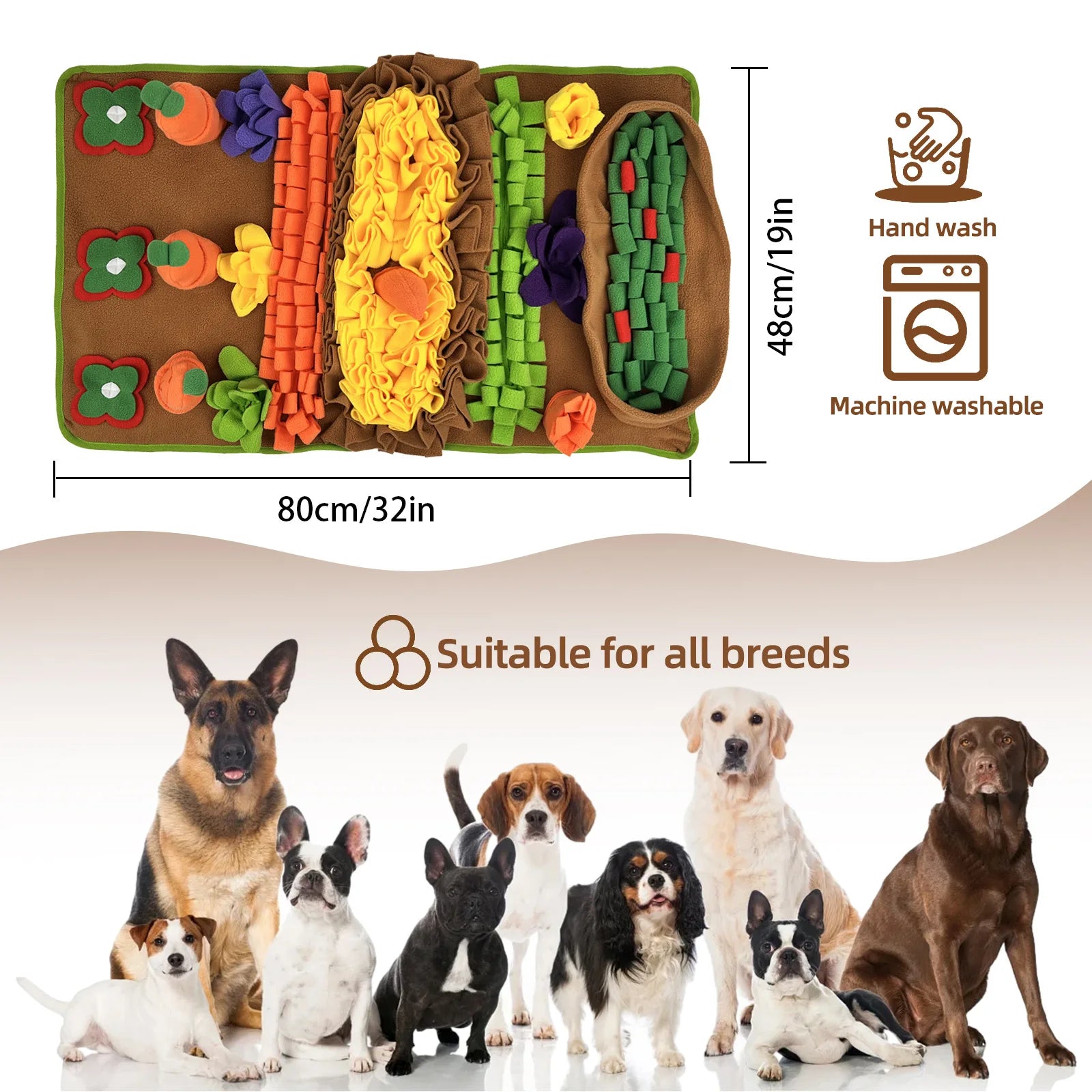 Pet Dog Sniffing Pad Slow Food Training Indoor and Outdoor Activity Toy Soft Pole Wool Fleece to Relieve Stuffy Foraging Pads