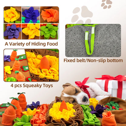 Pet Dog Sniffing Pad Slow Food Training Indoor and Outdoor Activity Toy Soft Pole Wool Fleece to Relieve Stuffy Foraging Pads
